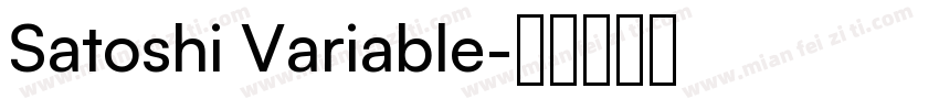 Satoshi Variable字体转换